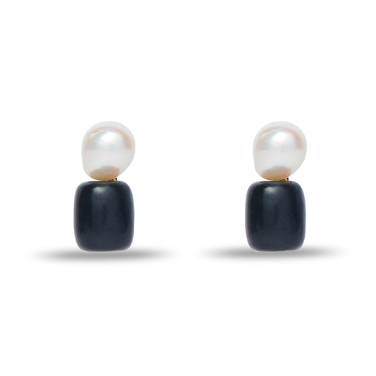 Lele Sadoughi | Jet Pebble Stud Earrings