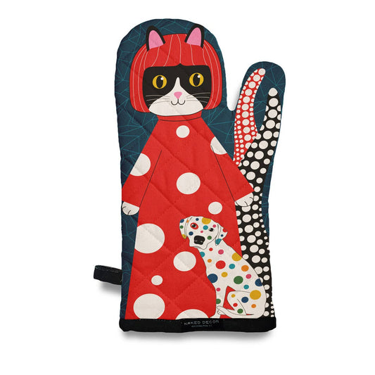 Naked Decor | Museum Collection- Yayoi  Kusameow w. Love & Dog Oven Mitt 