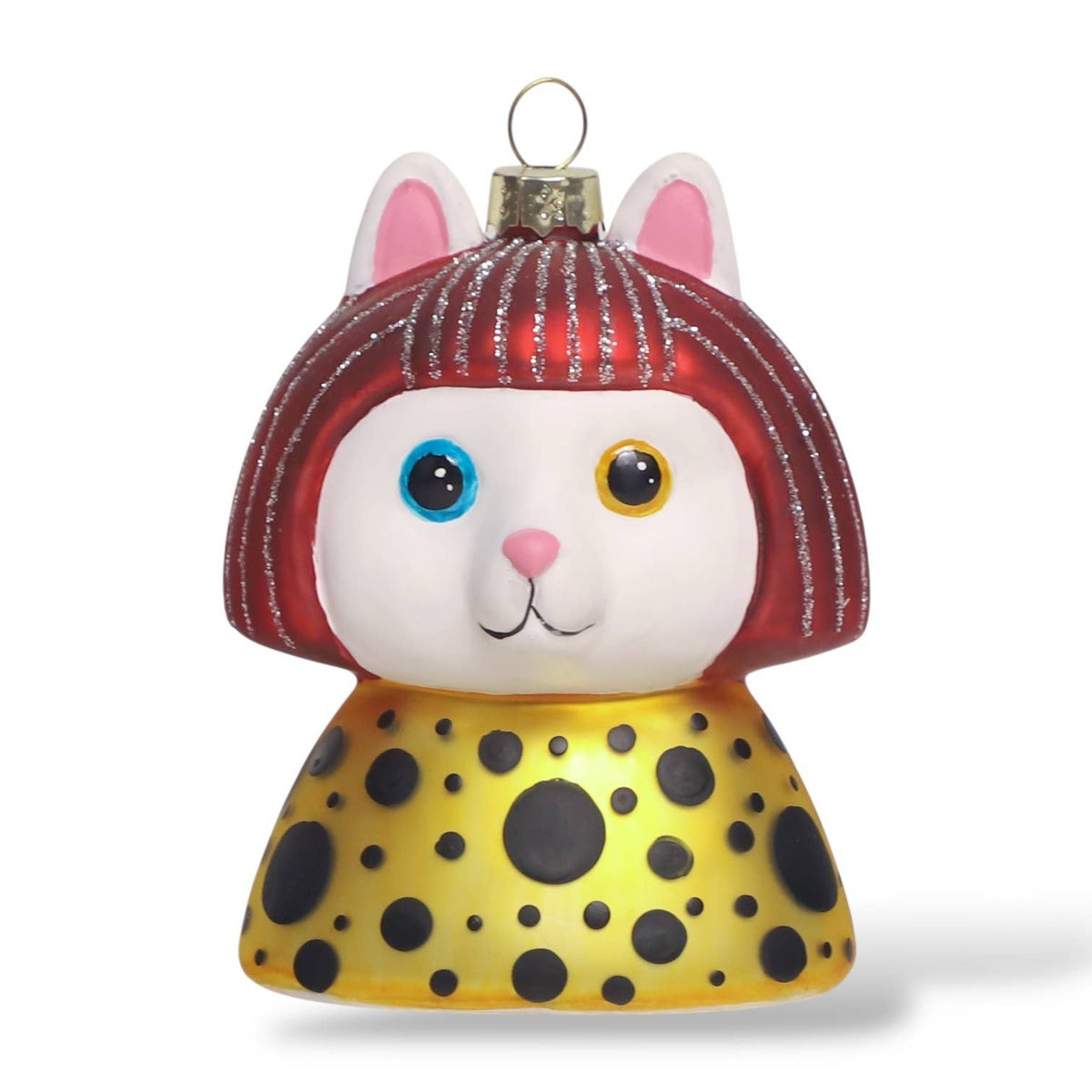 Yayoi Kusameow White Cat Ornament