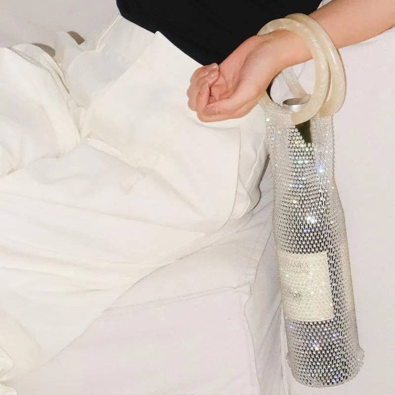 Vinari | Luxe Crystal Wine Carrier: White