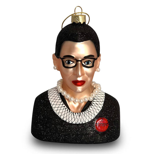 Naked Decor | Notorious RBG Ruth Bader Ginsburg Glass Ornament
