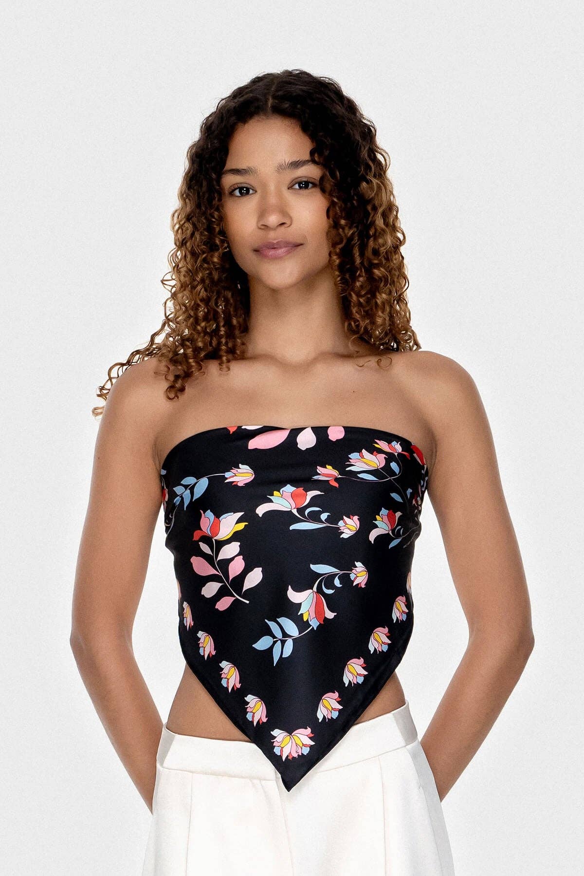 Jessie Zhao New York - Blooming Night Double Sided Silk Scarf