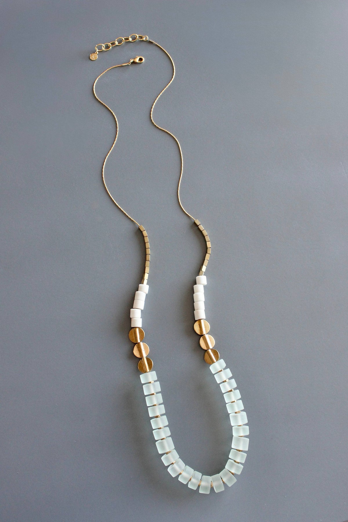 David Aubrey Jewellery | Glass and brass necklace