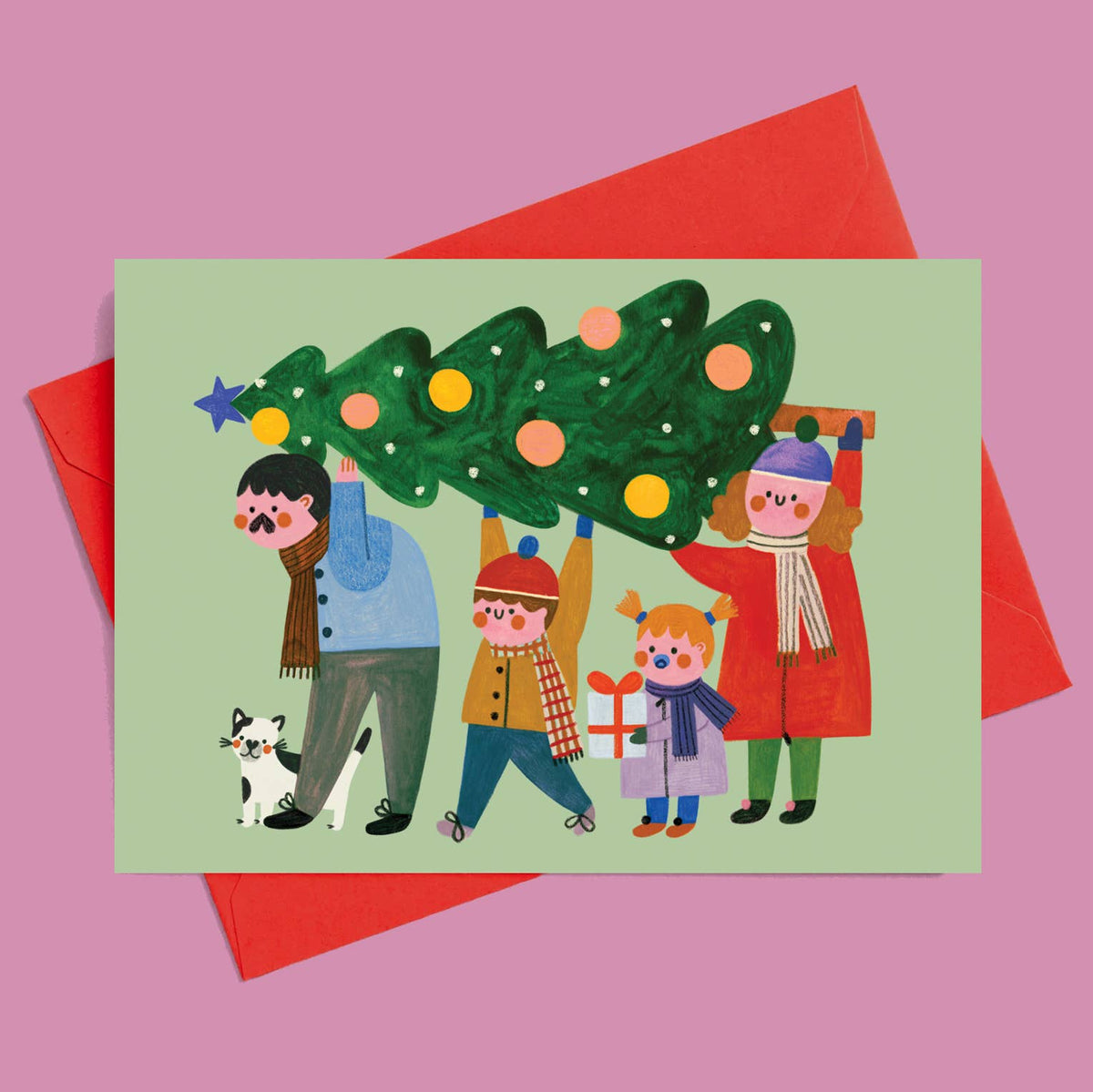 Daria Solak Illustrations | CHRISTMAS FAMILY card