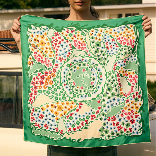 Jessie Zhao New York |  Double Sided Silk Scarf of Garden