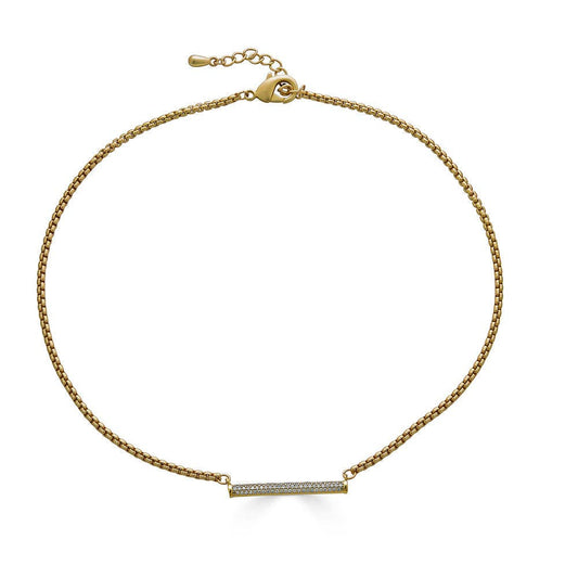 Loni Paul Jewelry - Gold Pave Bar Necklace