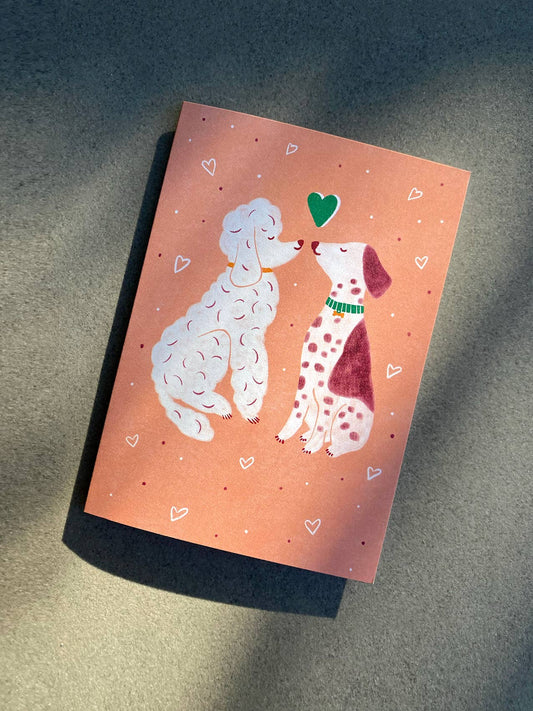 Lauren Sissons Studio | Dogs Kissing Card