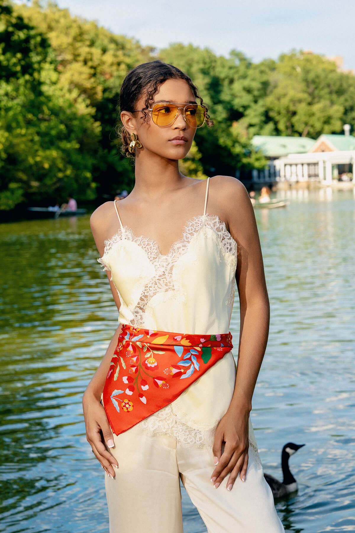 Jessie Zhao New York - Festival Flora Double Sided Silk Scarf