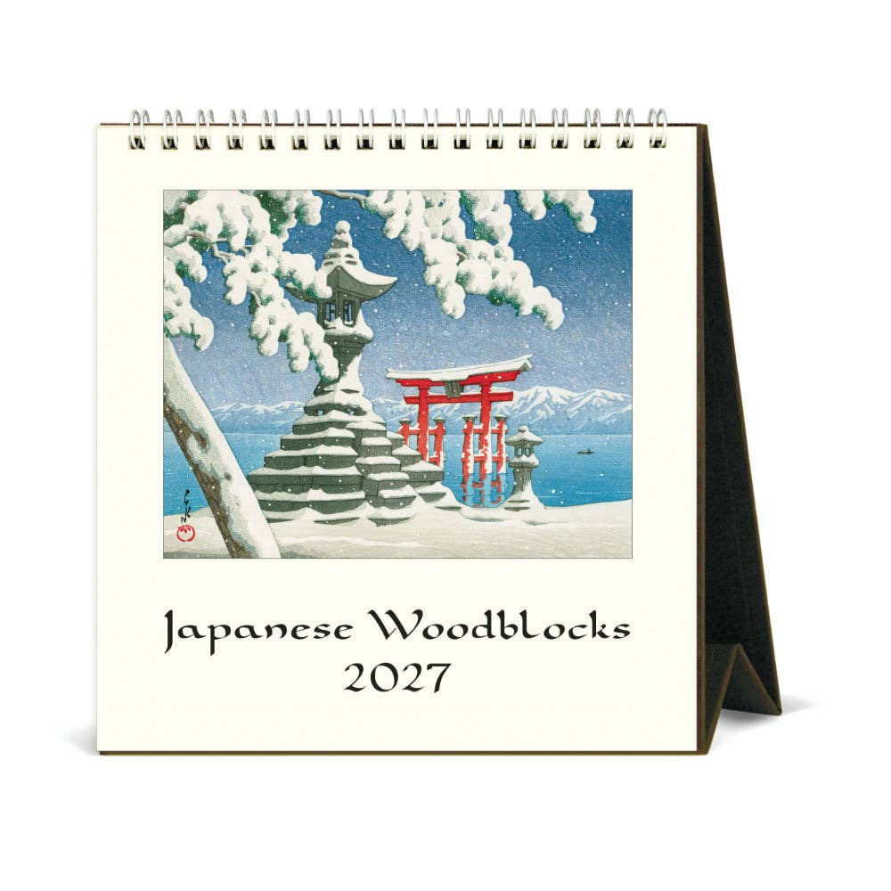 Cavallini | 2027 Desk Calendar - Japanese Woodblocks